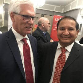 Our CEO Mike Mehta with Minister of International Trade Diversification, Honorable Jim Carr